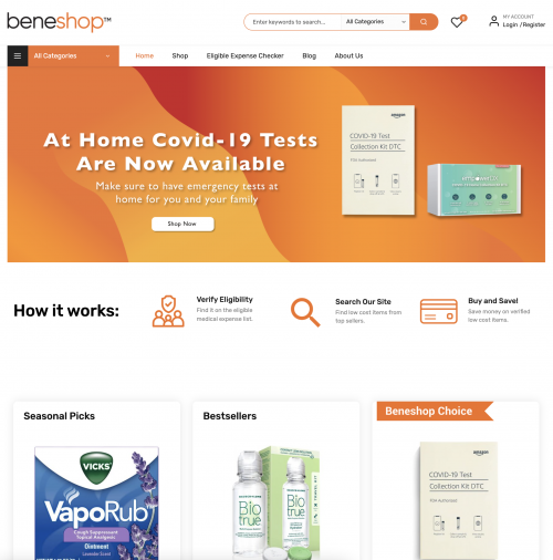 beneshop home screenshot